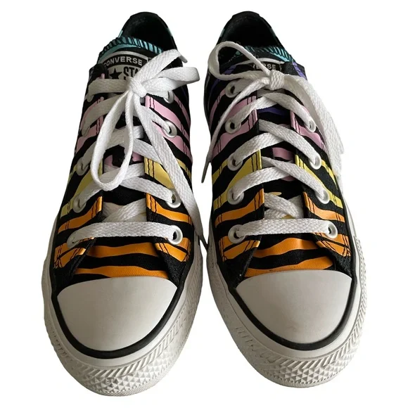 Converse Chuck Taylor All Star Multicolor Animal Stripe Low Top Sneakers Size 6 - Picture 8 of 13